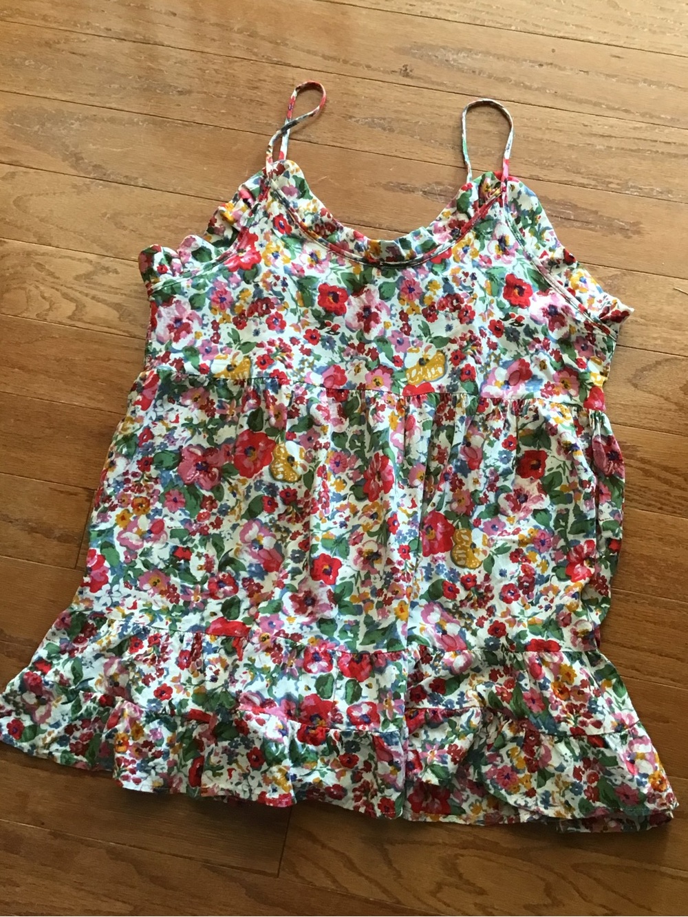 NATURAL LIFE Multicolor Floral Mini Dress with Red, Pink & Green